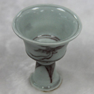 元代 釉里紅高足杯